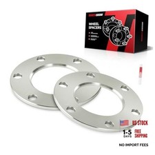 6x135 Wheel Spacers 1/4 inch, 6x135 -87.1mm -M14x2 -1/4" thick -2Pcs 2 Silver