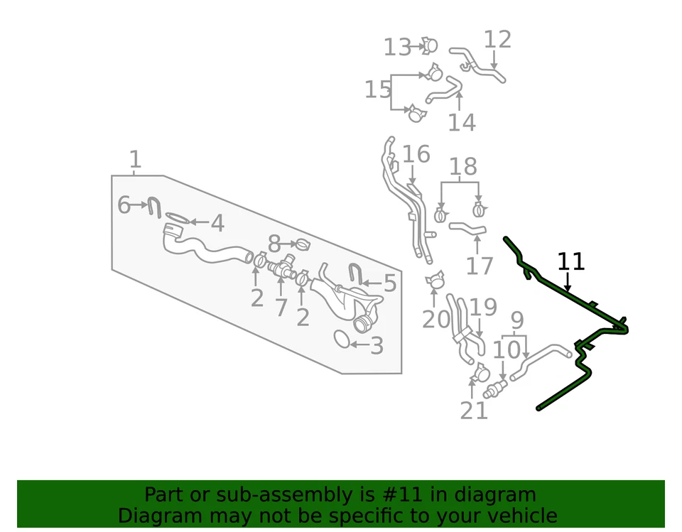 Tubo de agua original Volkswagen 06J-121-075-D Foto 3 de 3