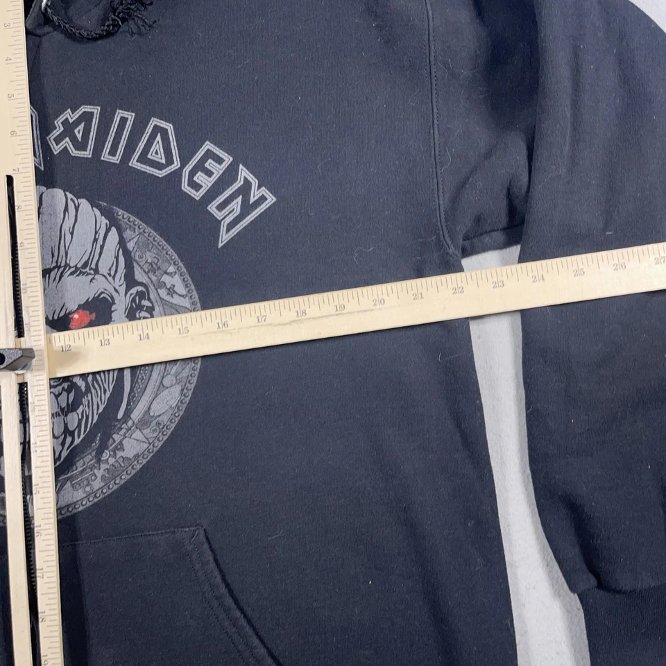 Sudadera con Capucha Iron Maiden Para Hombre Mediana Cremallera Completa Heavy Metal The Book of Souls Tour Foto 3 de 4