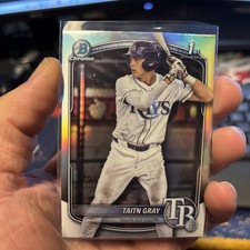 2025 Bowman Draft #BDC-7 Taitn Gray Chrome Refractor