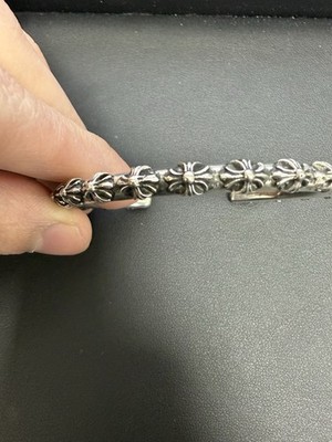 Chrome Hearts Sterling Silver 925 Cuff Bracelet Cemetery Cross | eBay