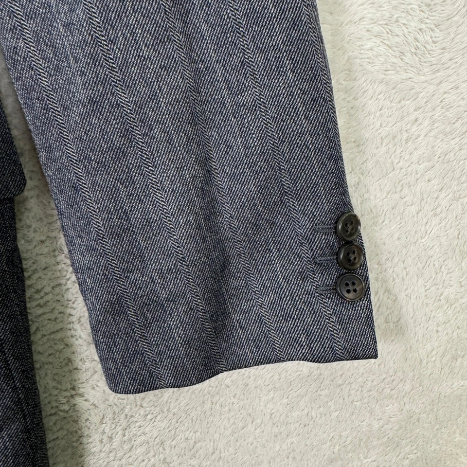 Traje DE COLECCIÓN Mariano Rubinacci Para Hombres 40R Doble Pecho Lana Gris Italia 32x30 Foto 3 de 4
