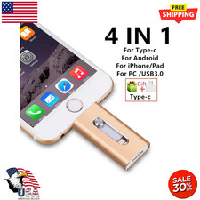 4in1 Flash Drive High Speed USB Memory Storage Photo Stick for iPhone Androind