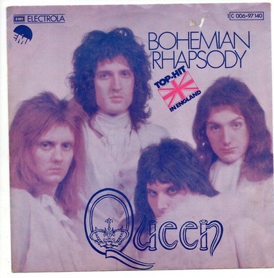 Queen   Bohemian Rhapsody- Vinyl - Single 7'' Original Cover