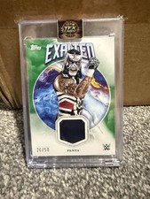 2025 TOPPS EXALTED WWE PENTA EVENT-WORN USED GREEN SHIRT RELIC /50