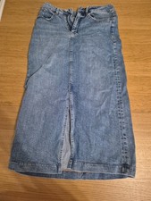 Marks & Spencer's Size 8 Long Blue Denim Skirt