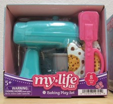 My Life as...18" Doll Baking Play Set Stand Mixer Bowl Spatulas Recipe Cards NIB