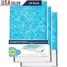 Disposable Cat Litter Tray No Scoop Crystal Odor Control Leak Proof Cleaning New