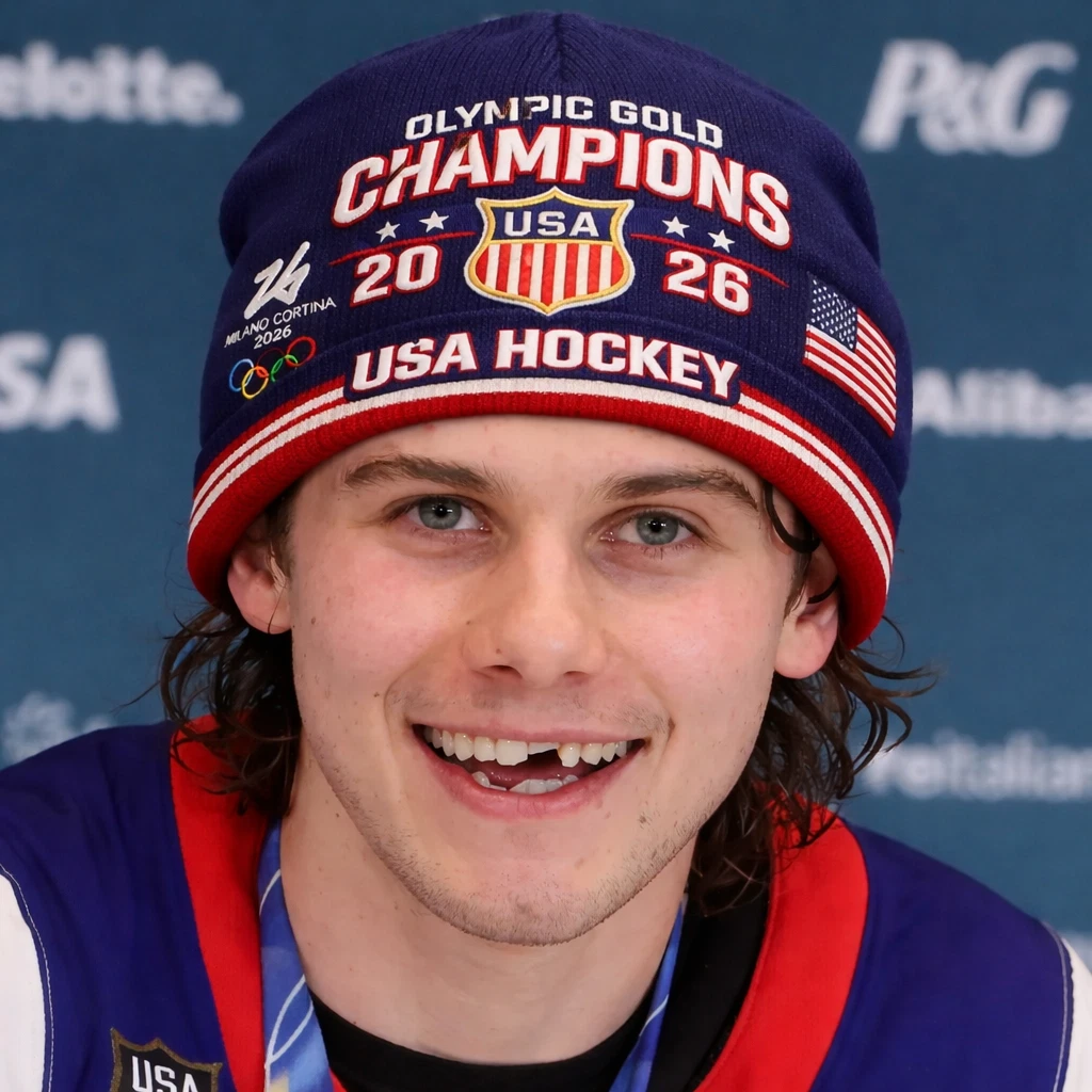 USA Hockey 2026 Olympic Gold Medals Printed Beanie Hat