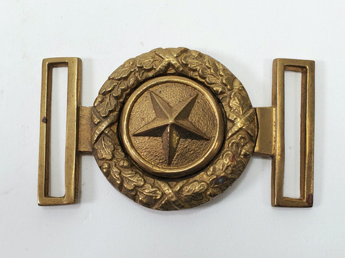 Vintage Brass Reproduction 2pc Spoon & Wreath Texas Confederate Civil War Buckle