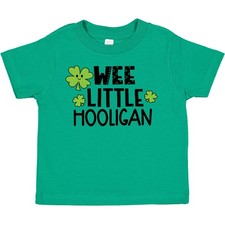 Inktastic St. Patrick's Day Wee Little Hooligan With Clovers Toddler T-Shirt Kid