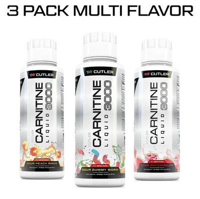 3pcs-Cutler Nutrition Liquid Carnitine 3000mg Energy and Metabolism
