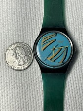 Swatch Gent Nuovo Figueiras 1989 GB125 Vintage Orologio da polso Anni 80 NOS