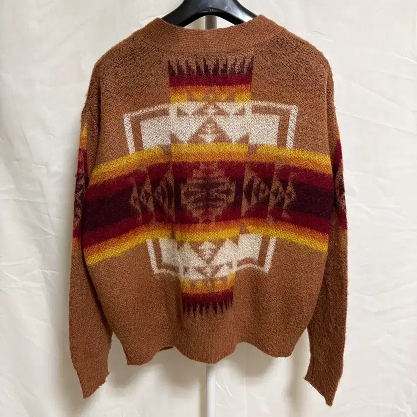 Pendleton Navajo Pattern Wool Cardigan / Brown, M - image 2