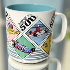 90&rsquo;s Indianapolis 500 Motor Speedway Souvenir Coffee Mug 10oz Ceramic FREE ship