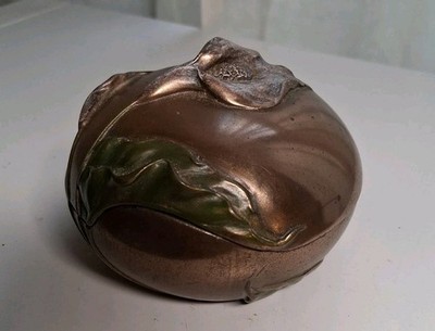 Vintage Summit Collection Art Nouveau Style Polyresin Jewelry Lily Trinket Box