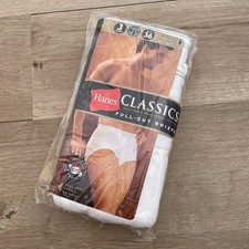 Hanes Classics Full-Cut White Briefs 3 Pack Men  s Sz 36 Style 7760 VTG 2002 NOS