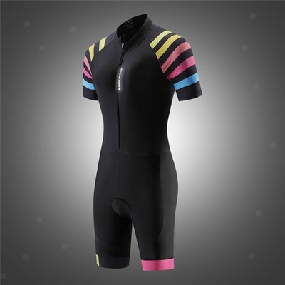 Damen Triathlonanzug mit gepolstertem Kompressions Triathlonanzug für Laufen