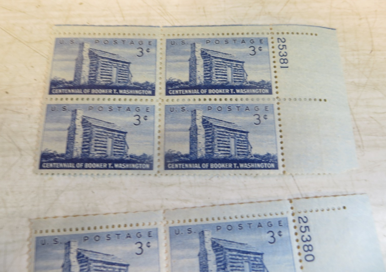 84 Stamps Unused US Postage 21 Blocks 3 Cent  BOOKER T WASHINGTON SCOTT 1074