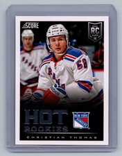 2013 Score #595 Christian Thomas New York Rangers Hot Rookies RC