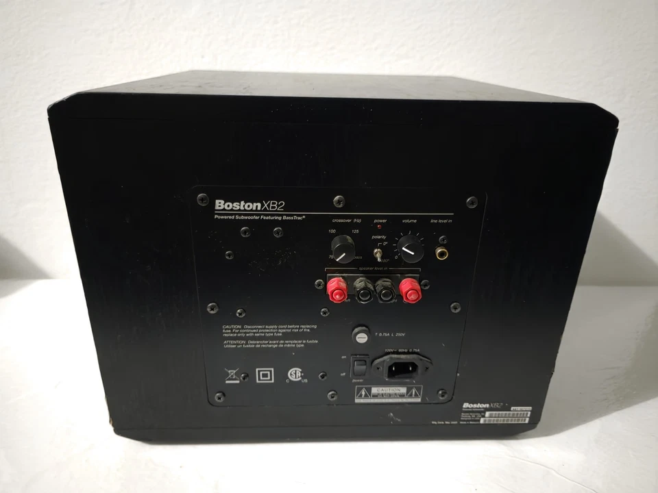 Boston Acoustics XB2 8" subwoofer alimentato sub home theater crossover AGY007210  - Immagine 2 di 4