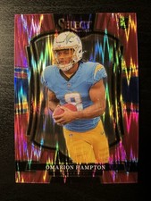 Panini Select 2025 Omarion Hampton RC Los Angeles Chargers Prizm #102 Premier