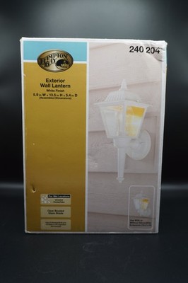 Hampton Bay Exterior Wall Lantern White Finish Can Be Used In Uncovered Places