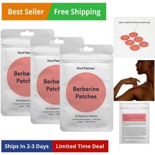 Berberine Patches with L Glutamine, Chromium, Pomegranate and Cinnamon - 3 Pa...