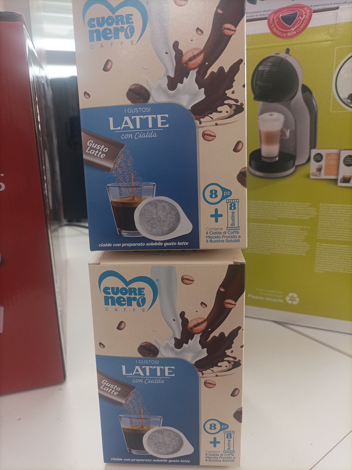 CUORE NERO 16 CIALDE CAFFE+16 BUSTINE GUSTO LATTE