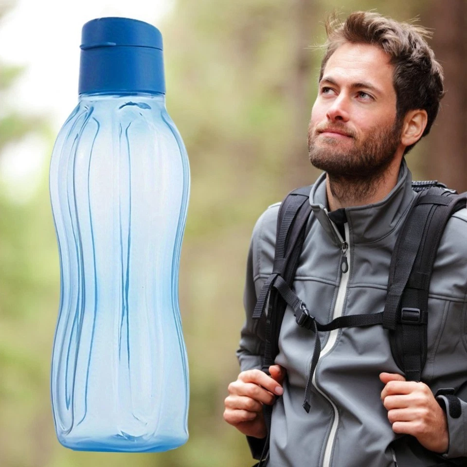 Botella de Bebida Transparente 500/900ML, Botella de Agua Portátil para Camping Senderismo Gimnasio Foto 4 de 4