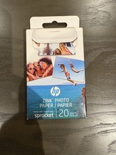 HP Sprocket Zink Photo Paper 2x3" for HP Sprocket Photo Printers, 20 Sheets