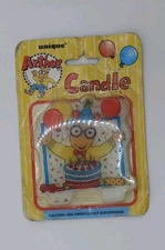 Vintage NOS 1997 Arthur PBS Cartoon Birthday Party Cake Candle NEW In Pkg RARE 