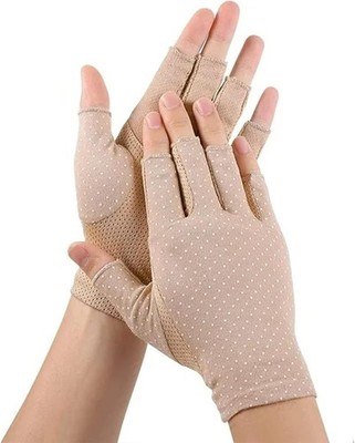UV-Sun-Protection Gloves Driving-Gloves Sunblock-Fingerless Non Slip Summer