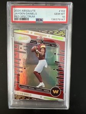 2024 Panini Absolute - Rookies Jayden Daniels #102 Spectrum Red /125 (RC) PSA 10