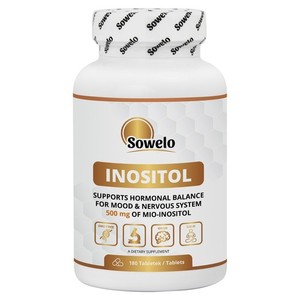 Inositol (Myo-Inositol) 500mg Comprimés – Balance hormonale & Soutien à l'humeur – Sowelo