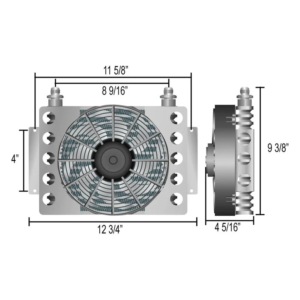 For Ford Bronco 66-95 Derale Performance Atomic Cool Plate & Fin Remote Cooler Foto 3 de 3