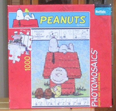 SNOOPY & CHARLIE BROWN - Complete - PHOTOMOSAIC BUFFALO GAMES PUZZLE