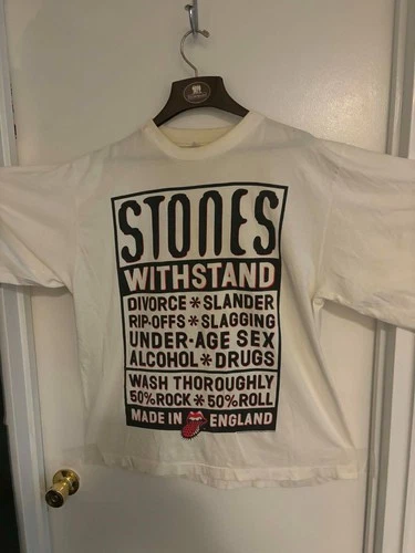 Rolling Stones WITHSTAND Lounge Tour T‑Shirt XL 1990s vintage concert t-shirt, vintage, size XL, single stitch, B+ condition
