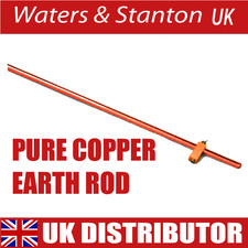 ER-II 100% Pure Copper Earth Rod - Not Steel Plated