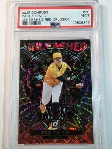 2025 Donruss Unleashed Paul Skenes /99 Red Xplosion PSA 9 Pirates