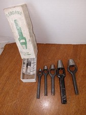 LOT OF 5 Osborne / General Arch punch Punches 1/2" 5/8" 3/8" 1/4"