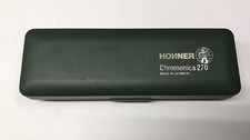HOHNER SUPER CHROMONICA HARMONICA VTG RARE CASE G GERMANY NICE FREE SHIPPING