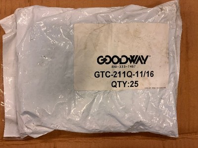 NEW Goodway GTC-211Q-11/16 Tube Cleaning Brushes Qty 25 Condenser Chiller HVAC