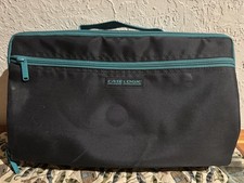 Vintage Case Logic 30 Cassette Tape Black  Teal Carrying Case Bag Holder