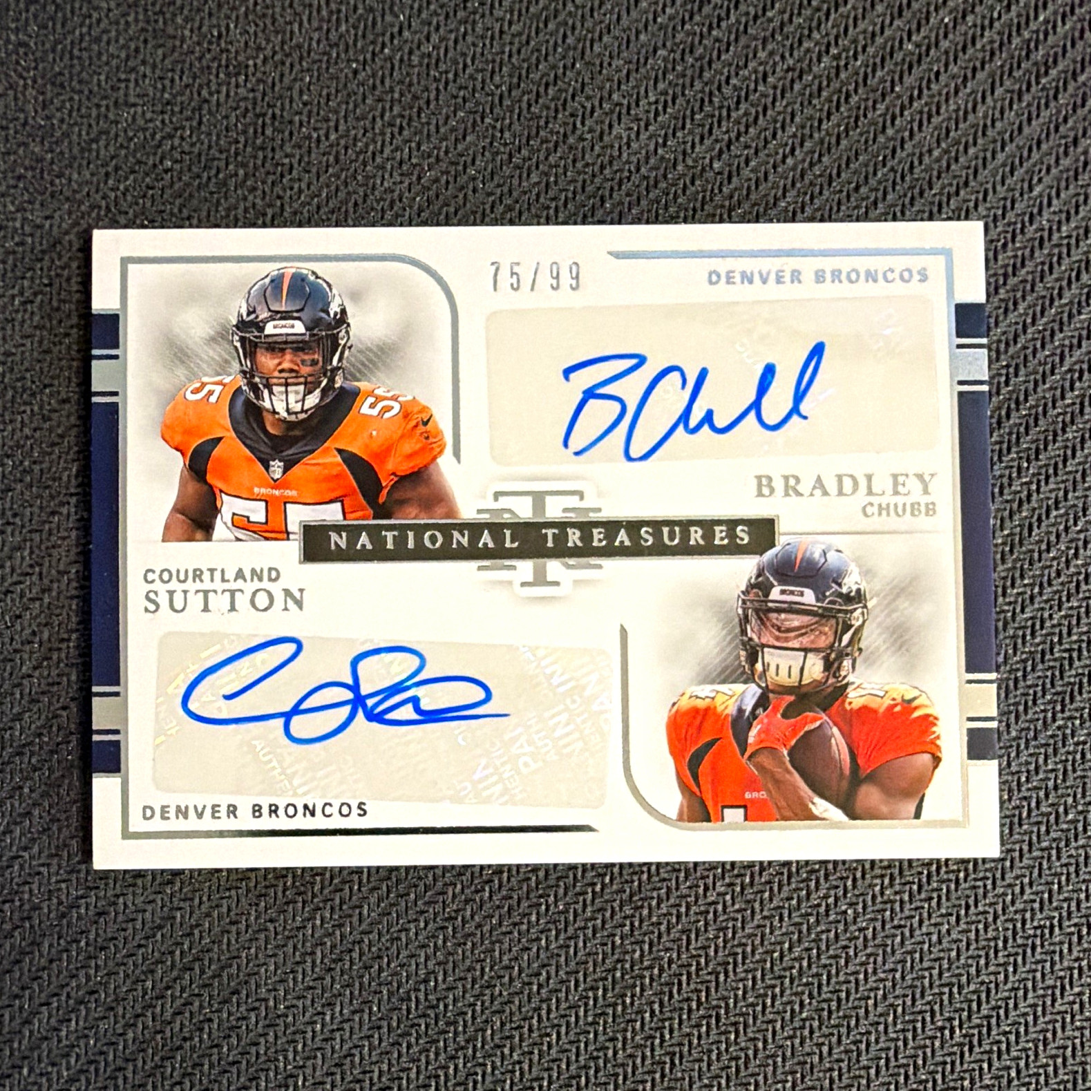 Panini 2018 National Treasures Rookie Dual Signatures Chubb/Sutton Auto RC /99