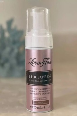 LOVING TAN 2-Hour Express Self-Tan Mousse Dark Bronzing Foam for Glow