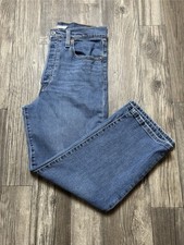 Levi's Ribcage Straight Ankle Jeans Women's Size 30 High Rise Denim Button Fly