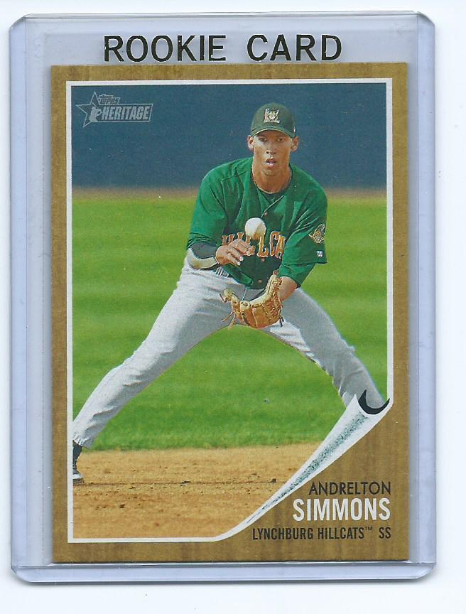 Andrelton Simmons 2011 Topps Heritage Minors Lynchburg Hillcats Rookie Card #1