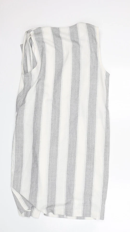 New Look Womens Multicoloured Striped Polyester Blend Blazer Size 12 - Image 2 of 4