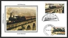 Australia Railway Letter stamp $1.50 on 1985 T.P.O.1 NORTH WEST Benham silk FDC